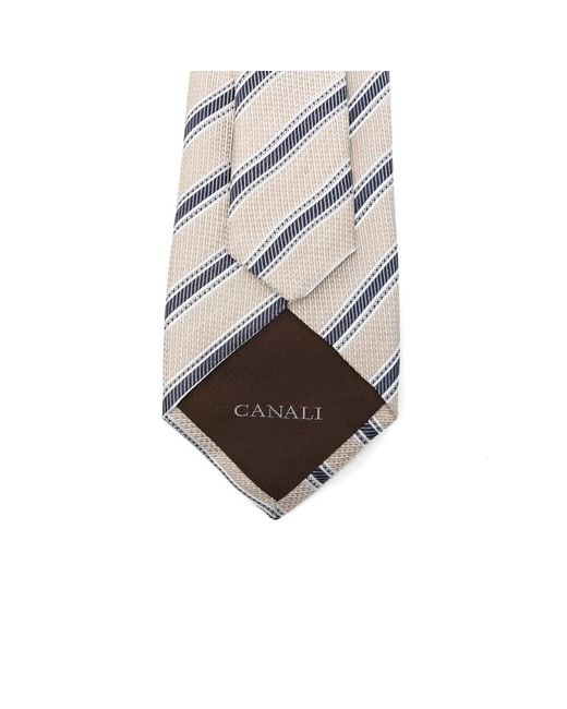 Canali White Tie Silk-Linen for men