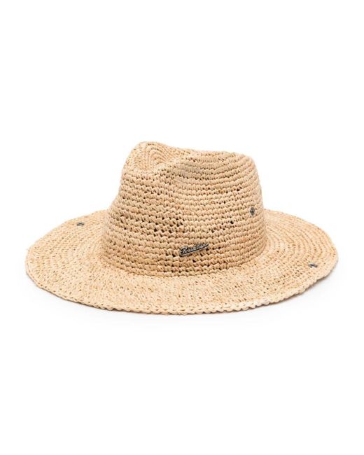 Borsalino Natural Australia Straw Wide-brim Hat for men