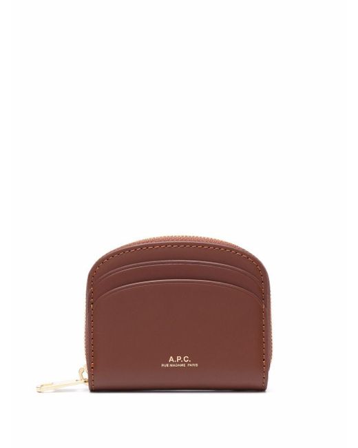 A.P.C. Brown Demi-lune Leather Wallet