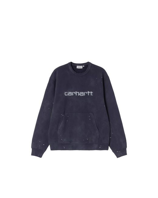 Carhartt Blue Painter Logo-Print Sweatshirt for men