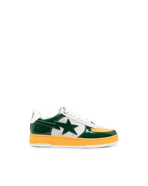 A Bathing Ape Yellow Bape Sta Sneakers for men