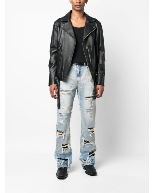 Who Decides War Blue Gnarly Distressed Jeans for men