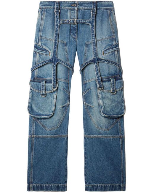 Off-White c/o Virgil Abloh Blue Off- Cargo Denim Jeans