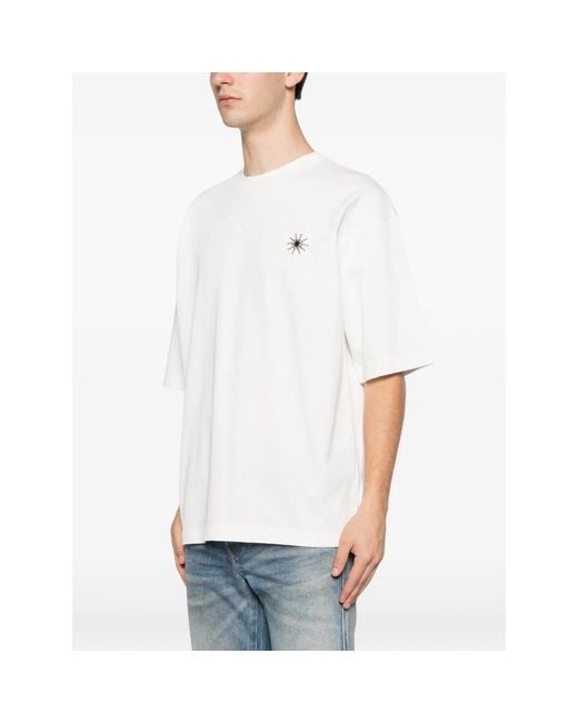 HTC White Studded-Embellishment T-Shirt for men
