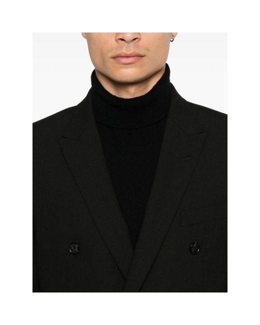 Eraldo Black Double-Breasted Blazer for men