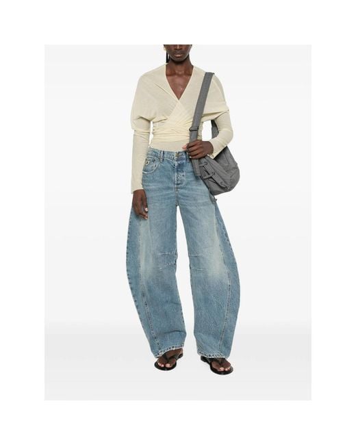 Lois Blue Aliana Barrel-Leg Jeans