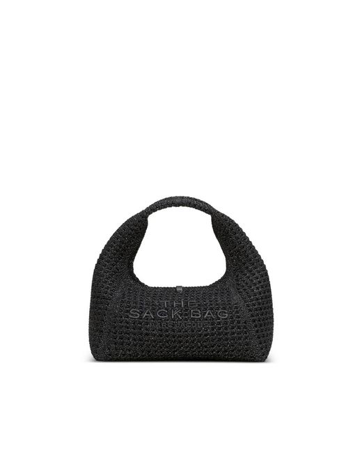 Marc Jacobs Black Tote Bag Crochet Knit