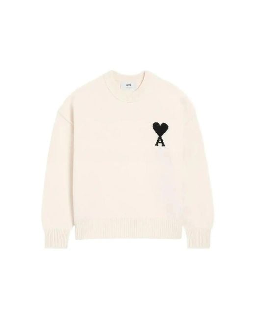 AMI White De Coeur' Sweater for men