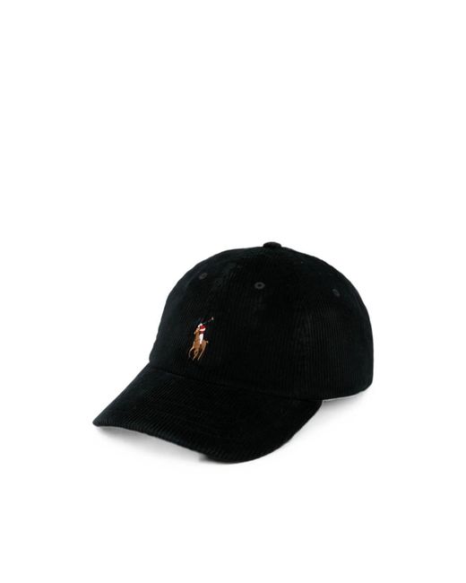 Ralph Lauren Black Logo-Embroidered Beanie Hat