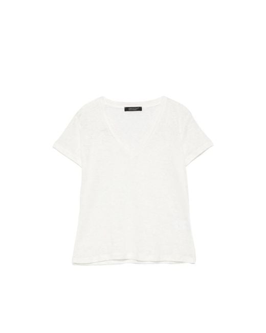 Aragona White V-Neck T-Shirt