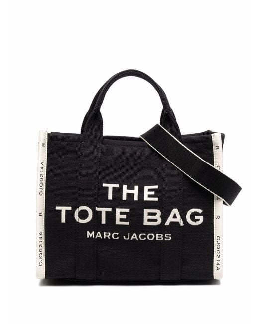 Marc Jacobs Cotton The Jacquard Small Tote Bag in Black - Lyst