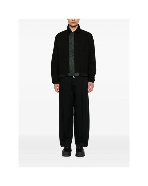Sacai Black Reversible Zip-Fastening Jacket for men