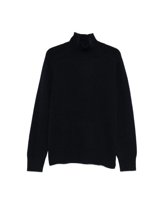 Soft Goat Black Roll-Neck Cashmere Sweater for men