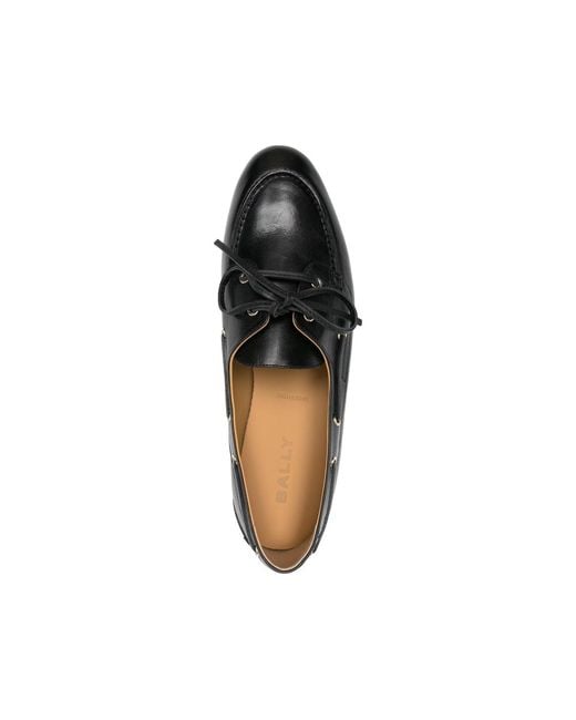 Bally Black Tie-Fastening Loafers for men