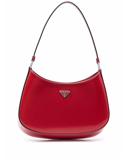 Prada Leather Cleo Shoulder Bag in Red Lyst Canada