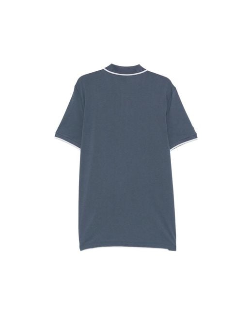 Boss Blue Logo Trim Polo Shirt for men