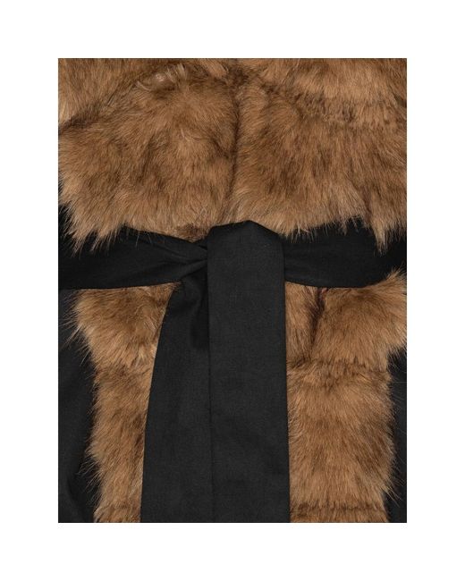 ROTATE BIRGER CHRISTENSEN Black Faux-Fur Collar Jacket