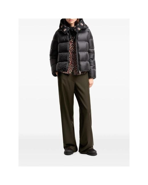 Moncler Black Quilted Hooded Puffer Jacket