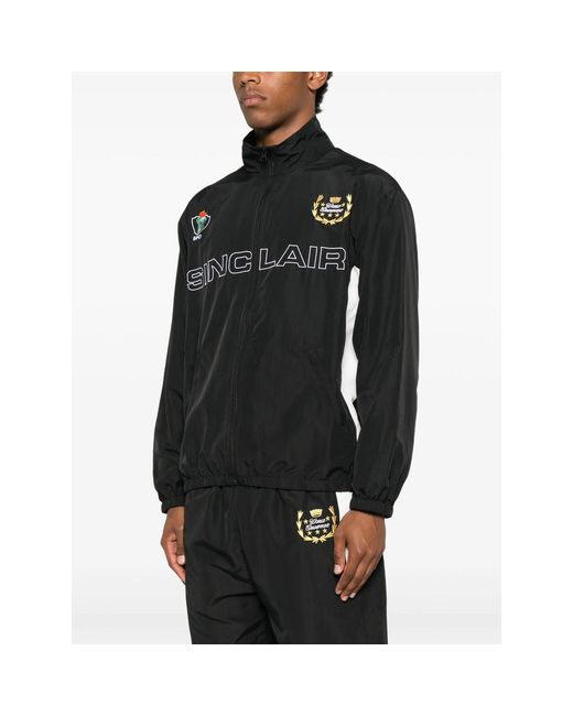 Sinclair Black Logo-Embroidered Jacket for men