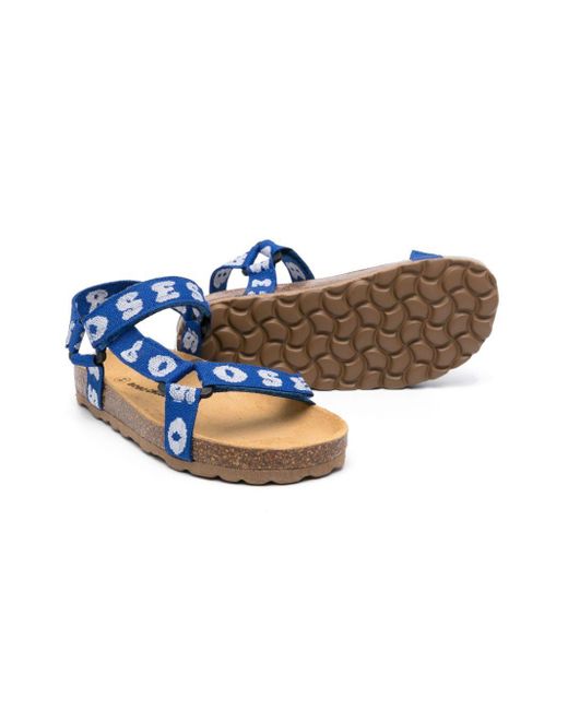 Bobo Choses Blue Logo-Jacquard Sandals