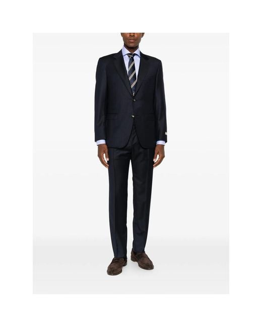 Canali Blue Suit Pinstripe for men