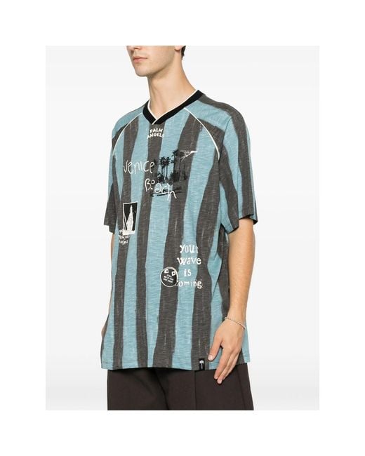 Palm Angels Blue T-Shirts & Vests for men