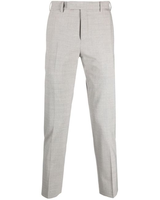PT Torino Gray Slim-Fit Cropped Chinos for men