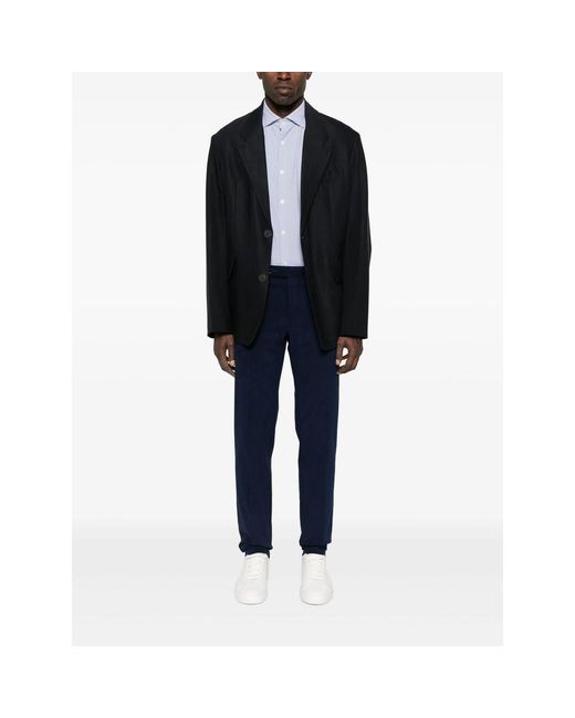 Rota Blue Straight-Leg Trousers for men