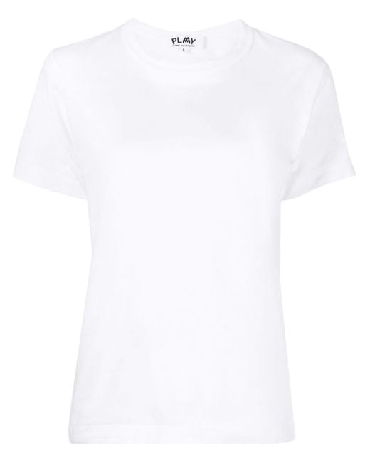 COMME DES GARÇONS PLAY White Logo-Patch Cotton T-Shirt