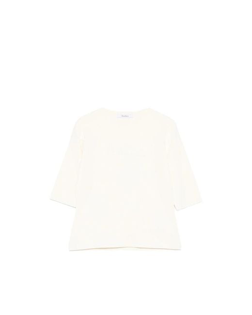 Max Mara White Neutrals Tops