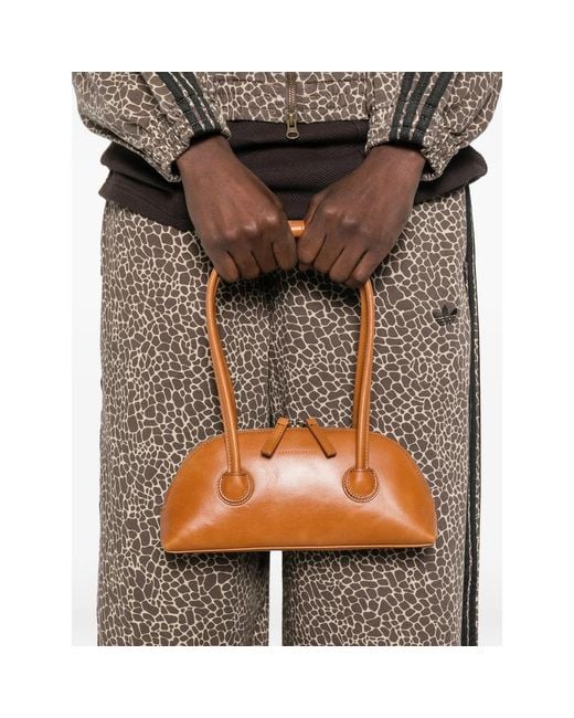 MARGE SHERWOOD Brown Top Handle Shoulder Bag