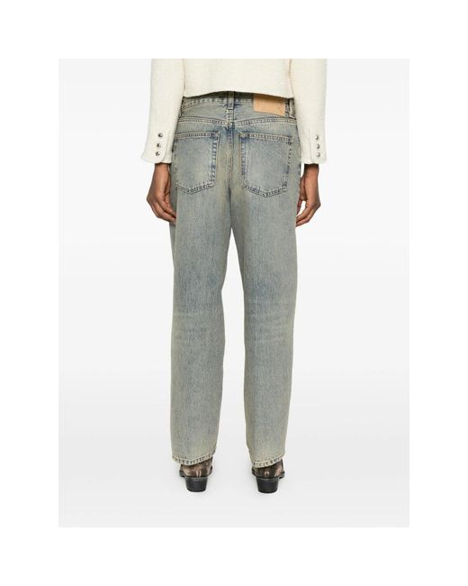 Haikure Gray Buttoned Jeans