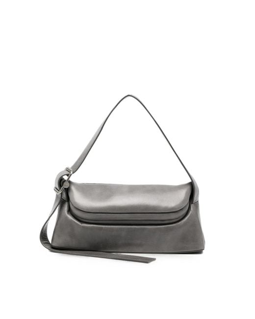 OSOI Gray Folder Brot Leather Tote Bag