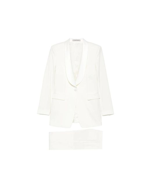 Tagliatore White Tailored Trouser Suit