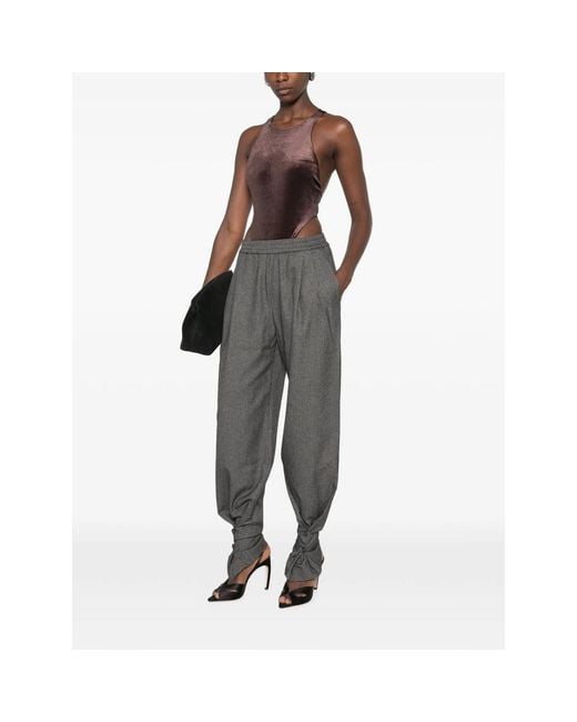 ANDAMANE Brown Fonda Halterneck Bodysuit