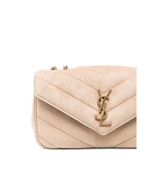 Saint Laurent Pink Small Lou Lou Logo-Plaque Cross Body Bag