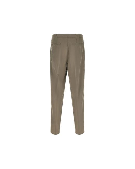 Brunello Cucinelli Natural Straight Trousers for men