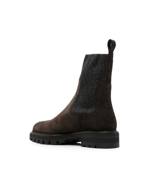 Henderson Black Ella Suede Panelled Boots