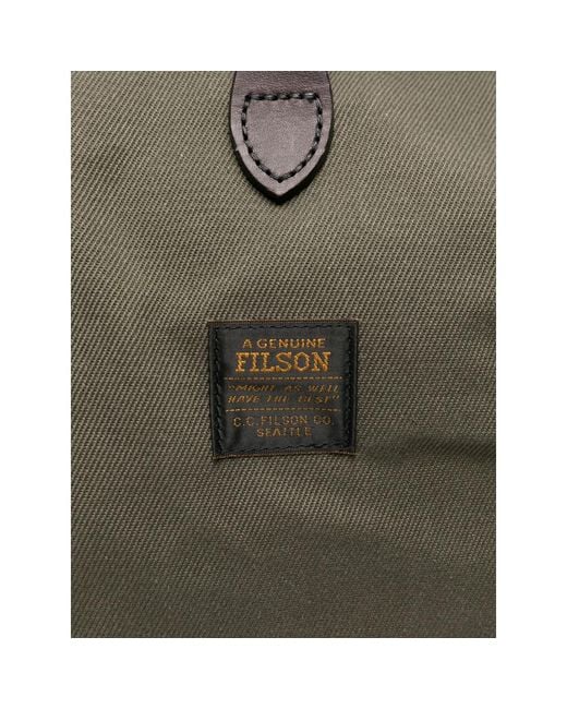 Filson Black Leather-Trim Duffle Bag for men