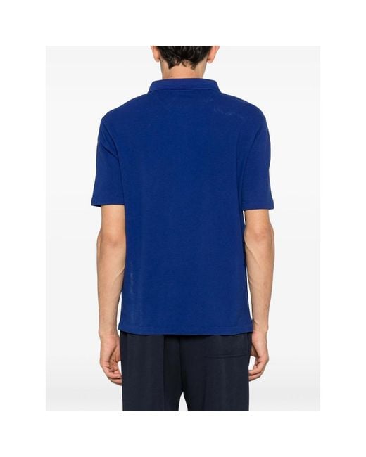 Isaia Blue Polo Shirts for men