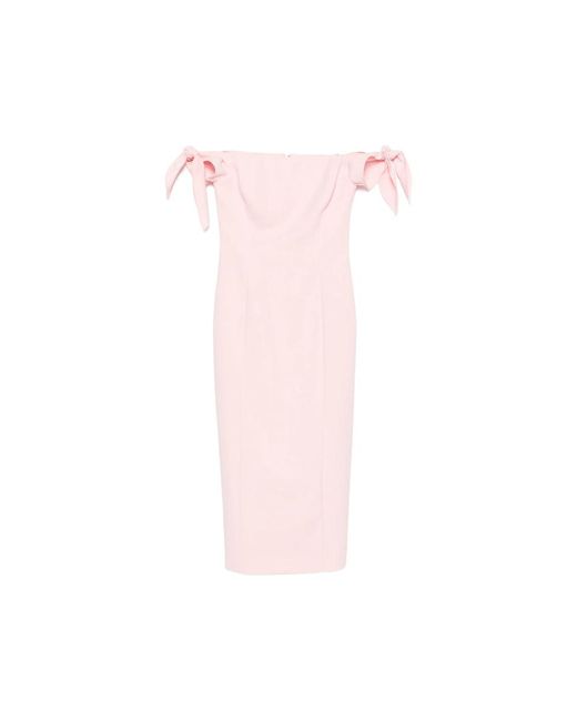 Carolina Herrera Pink Midi Dresses