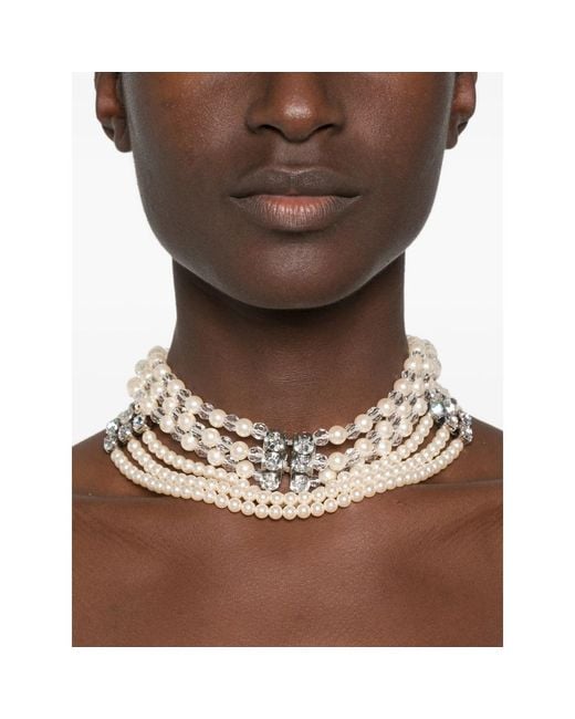 Alessandra Rich Metallic Multi-Strand Necklace