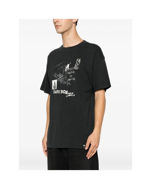 Palm Angels Black T-Shirts & Vests for men