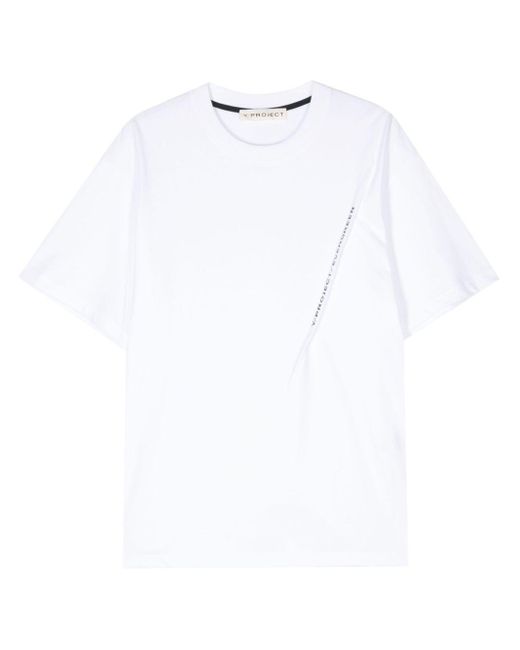 Y. Project White Logo-Print T-Shirt