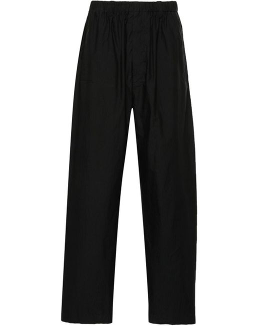 Lemaire Black Cropped Tapered Trousers