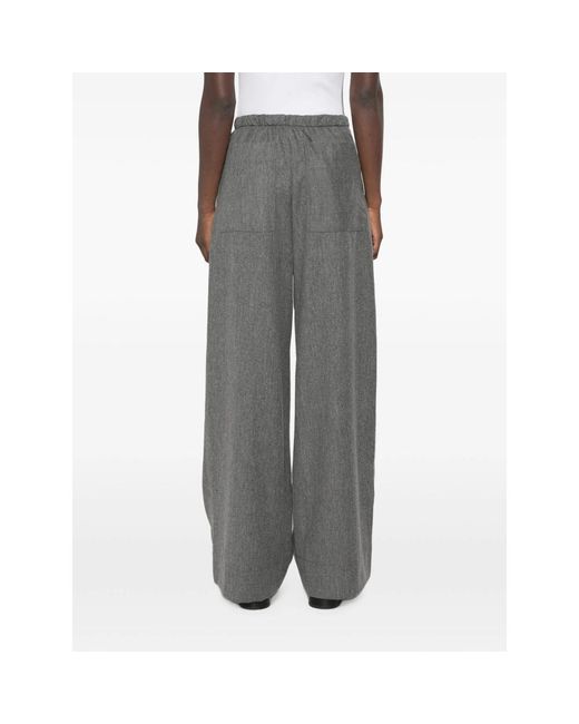 Soeur Gray Hugues Drawstring Wide-Leg Palazzo Pants