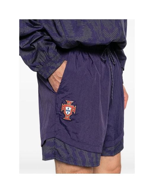 PUMA Purple X Fpf X Sb King Logo-Patch Drawstring Shorts for men