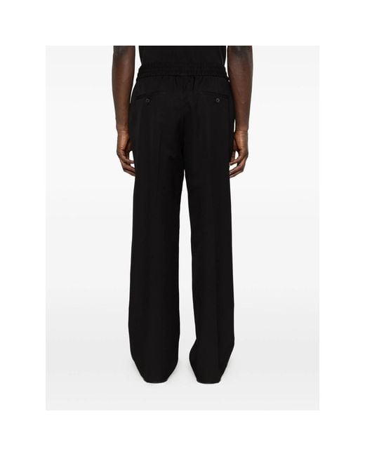 Drole de Monsieur Black Drawstring Trousers for men