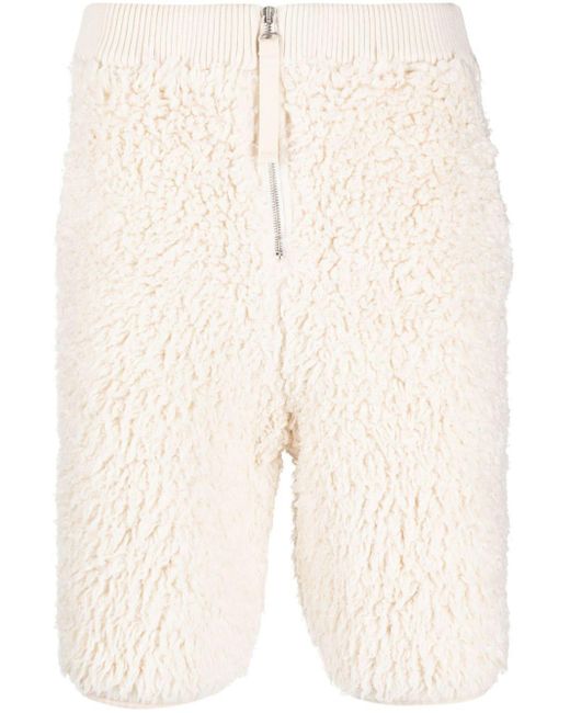Jil Sander Natural Textured Cotton Shorts for men