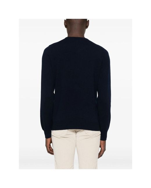 Fileria Blue Crew-Neck Cashmere Sweater for men